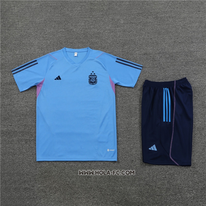 Chandal del Argentina 2023-2024 Manga Corta Azul Oscuro - Pantalon Corto